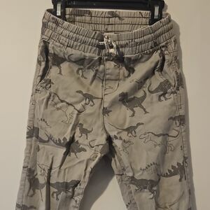 Dinosaur Print Kids Jogger Pants - Gray
